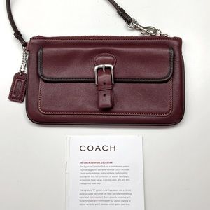 Coach Legacy Vintage Bordeaux Leather Wristlet